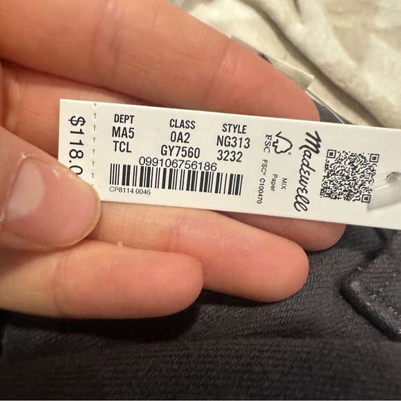 Madewell garment dyed athletic slim jeans thunder cloud grey - Picture 7 of 7